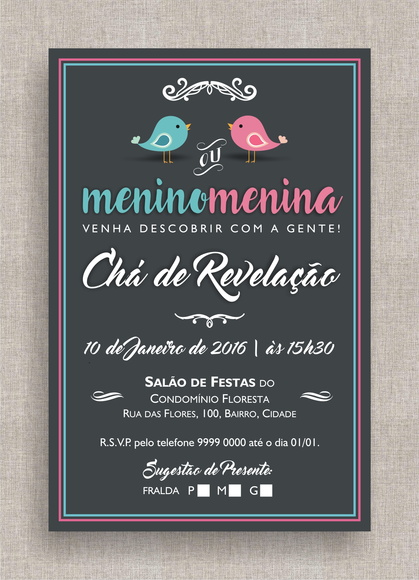 chá de bebê - convite 1
