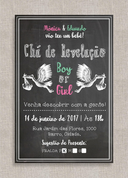chá de bebê - convite 2